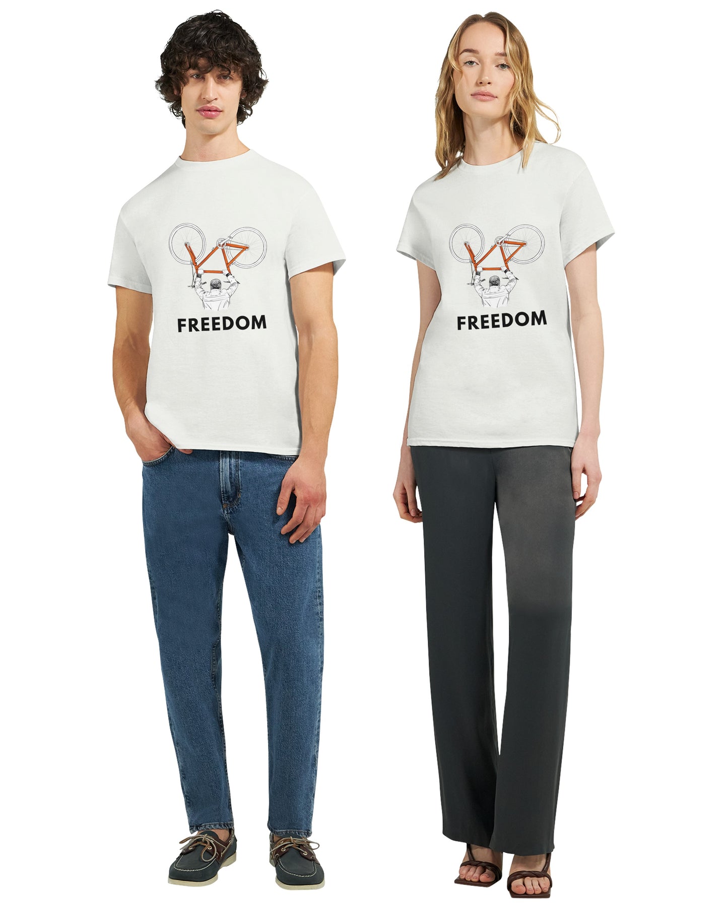 Cycling is Freedom Unisex 100% Cotton T-Shirt