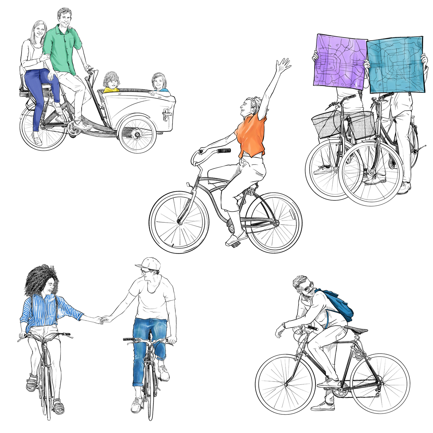 Custom Cycling Illustration (Digital Portrait)